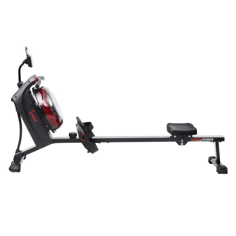 Sunny Health &#38; Fitness Hydro Dual Resistance Smart Magnetic Water Rowing Machine - Black/Red, 6 of 11