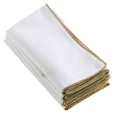  4pk Gold Luana Design Napkin 20" - Saro Lifestyle 