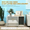 ORRD 32" Cat Litter Box Enclosure Furniture with Scratching Mat, Hidden Litter Box Cabinet for Large Cats, Multi-Functional TV Stand - 3 of 4