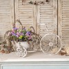 Vintage Bicycle Plant Pot, Charming Decorative Metal Flower Cart, Garden and Home Decor, 1pc - 2 of 4