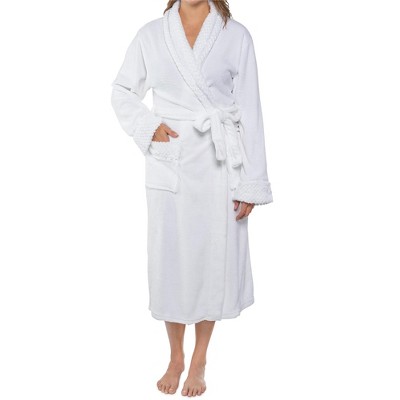 PAVILIA Soft Plush Women Fleece Robe, Cozy Warm Housecoat Bathrobe, Fuzzy Female Long Spa Robes