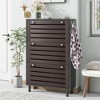 Whisen Tipping Bucket Shoe Cabinet & Shoe Rack with Hanging Hooks, 3 Flip Drawers & Adjustable Slits Design Panels - 2 of 4