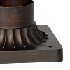 Franklin Iron Works Rustic Industrial Outdoor Post Light with Pier Mount Bronze Metal 15 3/4" Clear Frosted Glass for Exterior Deck House Porch Yard - 2 of 4