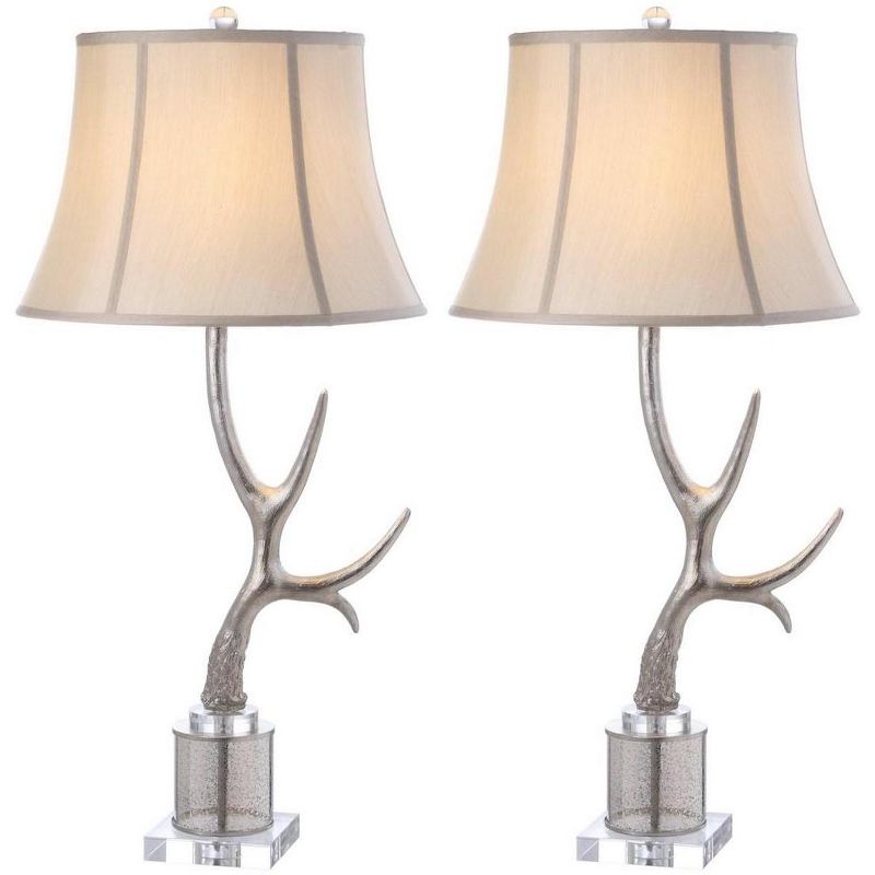 Adele Antler 16 Inch H Table Lamp (Set of 2) - Silver - Safavieh., 2 of 9