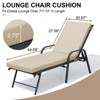 Crestlive Products Patio Outdoor Chaise Lounge Cushion Beige 2 PC - 2 of 4