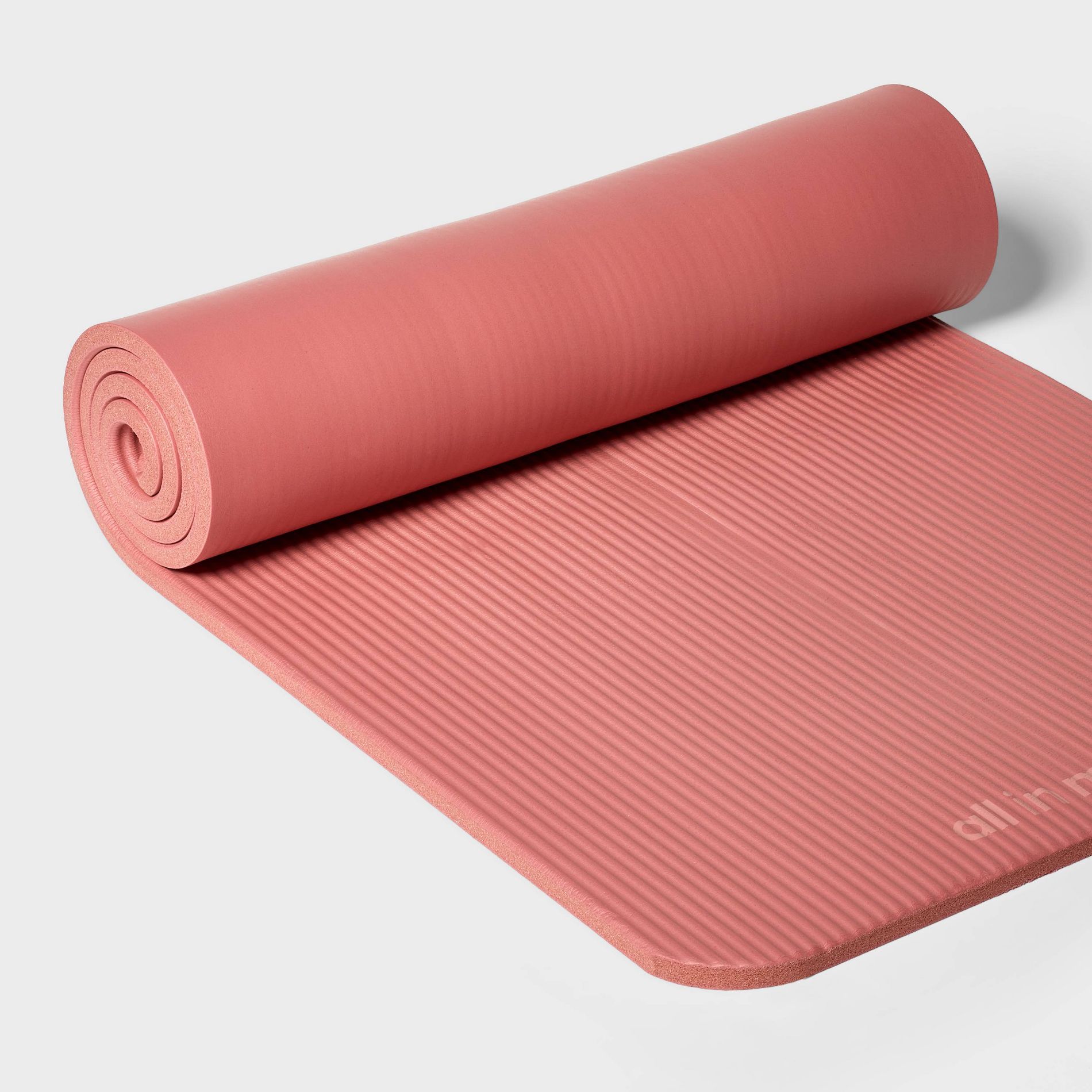 Premium Fitness Yoga Mat 15mm Orange - All In Motion™: Nitrile Butadiene Rubber, Aerobics