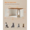 Feandrea Litter Box Enclosure, Cat Litter Box Furniture Hidden, with Front Entry, Double Doors, Handles, Cat House, Side End Table - 4 of 4