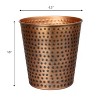 happimess Axel Modern Minimalist Hammered Steel 2-Gallon Wastebasket - 4 of 4