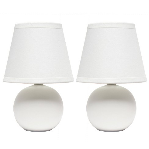 White bedside hot sale table lamps