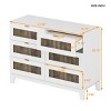 ALEXOUN 6 Drawers Dresser,Rustic Farmhouse Style Wooden Dresser with Storage Cabinet and Metal Handles for Bedroom,Hallway, Entryway,Closet - 3 of 4
