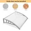 Karl Home | 39.8 in. W x 9.84 in. D Polycarbonate Cover Convex Window Awning - 4 of 4