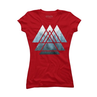 Junior's Design By Humans Misty Forest Sacred Geometry By Maryedenoa T-Shirt