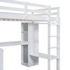 NicBex Twin Size Loft Bed with L-Shaped Desk Wooden Bed Frame with Wardrobe, Shelves, Ladder and Full Length Guardrail, No Box Spring Required - 4 of 4