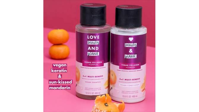Love Beauty and Planet Vegan Keratin & Sun-Kissed Mandarin Sulfate-Free Shampoo, 2 of 11, play video