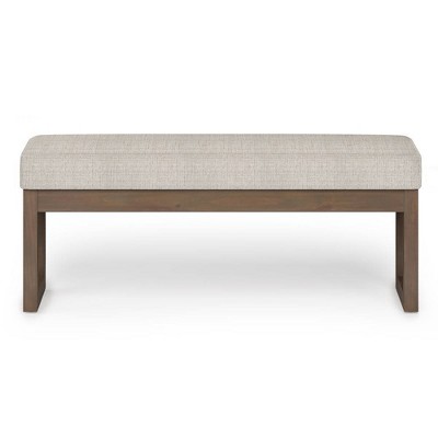 Wyndenhall Large Madison Ottoman Bench Platinum: Upholstered Entryway ...