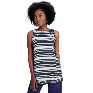 Jessica London Stretch Knit Tunic Tank - 1 of 4