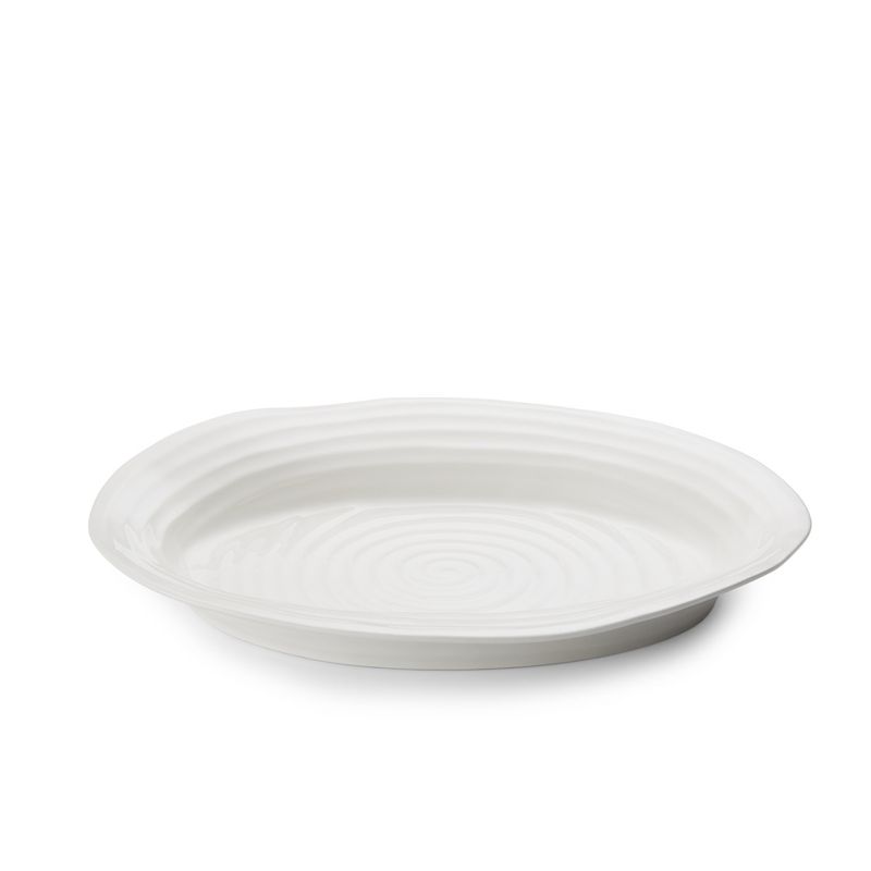 Portmeirion Sophie Conran Pebble Medium Oval Platter, Porcelain Serving Tray for Appetizers, Snacks, and Sandwiches, 14.5 x 12 Inch, 2 of 4