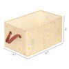 REGALWOVEN Chrysanthemum Print Collapsible Fabric Storage Bin with Handles 2 Pcs - 4 of 4