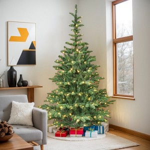 Resenkos Artificial 8ft  LED-lit Christmas Tree with 1307PE/PVC Mixed Branch Tips - 1 of 4