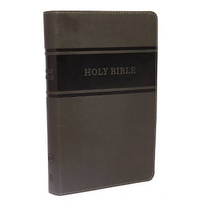 KJV, Deluxe Gift Bible, Imitation Leather, Gray, Red Letter Edition - by  Thomas Nelson (Leather Bound)