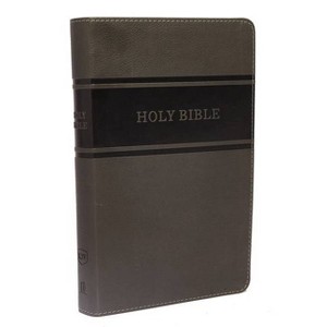KJV, Deluxe Gift Bible, Imitation Leather, Gray, Red Letter Edition - by  Thomas Nelson (Leather Bound) - 1 of 1