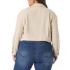 Agnes Orinda Women's Plus Size Lightweight Cropped Button Down Corduroy Trucker Jackets - 4 of 4