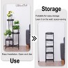Artloge 3/4 Tier Heavy Duty Iron Plant Stand Folding Flower Pot Display Holder Vintage Corner Metal Rack with Round Tray for Home Indoor Outdoor Decor - 4 of 4