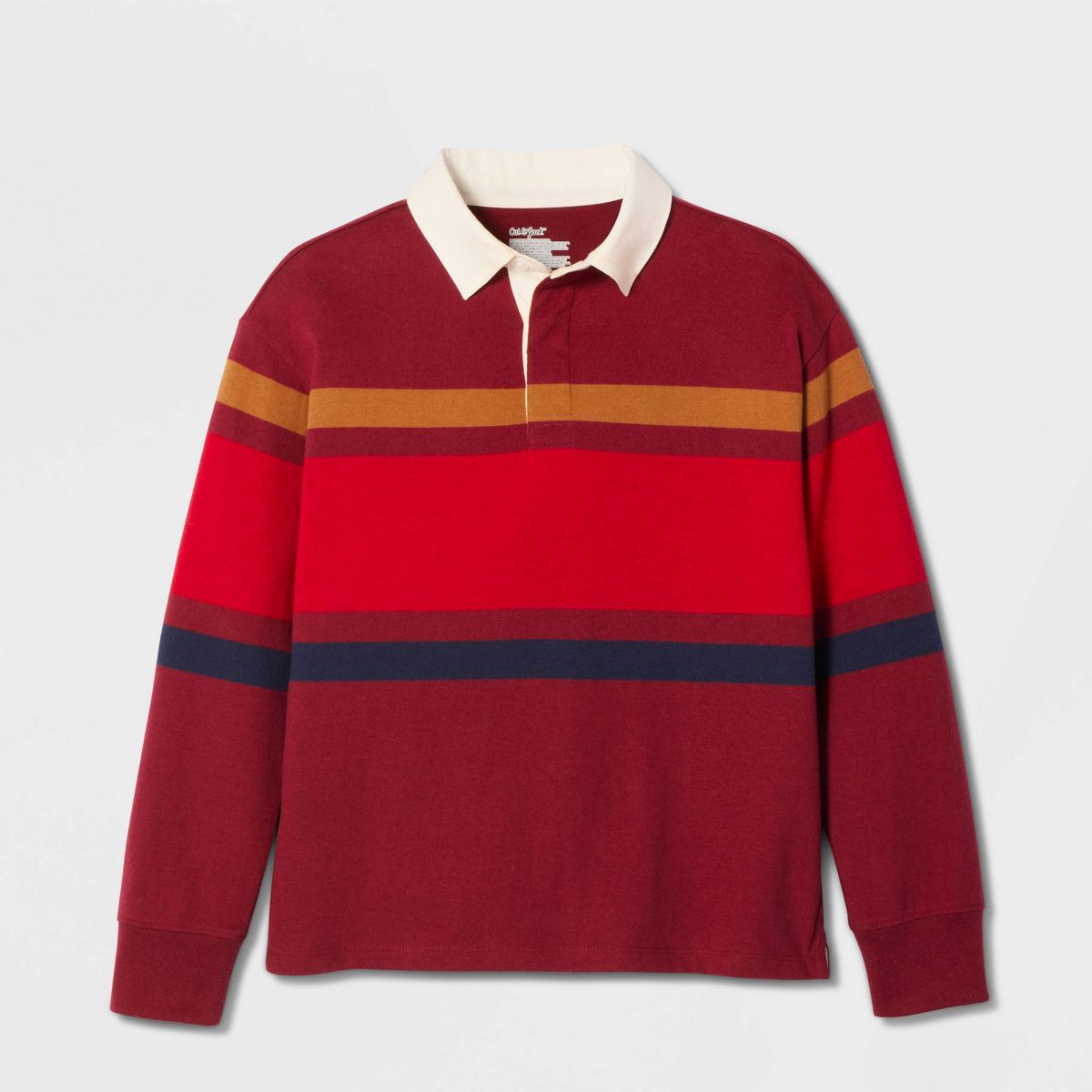 Boys' Long Sleeve Relaxed Fit Striped Rugby Polo Shirt - Cat & Jack™ - thumbnail 8