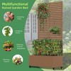 Lirago Iron Arch Mobile Planters Planting Box Trellis for Climbing Plants - 72x35 - 4 of 4