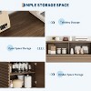 Fluted Storage Cabinet with Metal Legs, Mid Century Modern Sideboard, Buffet Credenza for Living Room or Entryway - 4 of 4