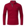 Men's Polo Shirts Long Sleeve Golf Shirts Business Casual Button Collar Shirts - 2 of 4
