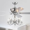Warehouse Of Tiffany Silver Orchid Finlayson 52" 5-Light Chrome Lighted Fan Two-Color Blades Reversible with Remote Control - 2 of 2