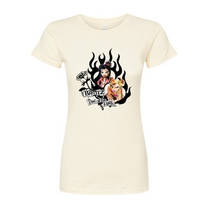 Women's - Bratz - Original Airbrushed Logo Juniors Fitted Graphic T-Shirt - 1 of 3