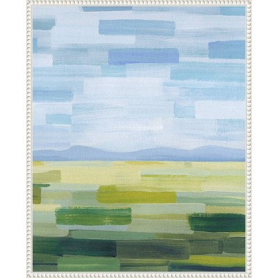 Grace Popp White Floater Frame Abstract Landscape Canvas Art