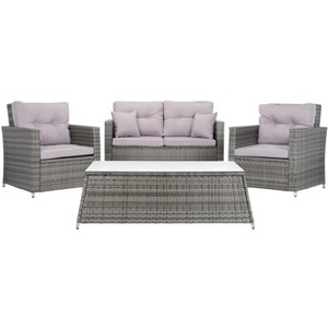 Lorma 4Pc Living Set - Indoor/Outdoor - PAT7514 - Safavieh - 1 of 4