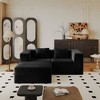 77.17" Corduroy Modular Boneless L-Shaped Sectional Sofa with Ottoman, High-Density Memory Foam, Flexible Configurations, Plush Cushions - 2 of 4