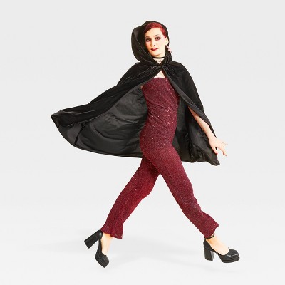 Adult Velvet Black Halloween Costume Cape One Size Fits Most - Hyde and EEK! Boutique™