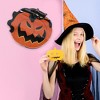 Unique Bargains Women's Halloween Cat Pumpkin Claw Clip Black Orange 1 Pc - 3 of 4
