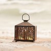 Forest Cut Metal Lantern with Gold Accent 12"H - 3 of 4