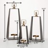20" Tapered Framed Candle Holders - Set of 3, Multicolor - 4 of 4