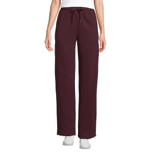 Lands' End Women's Serious Sweats High Rise Relaxed Straight Leg Pants - 1 of 3