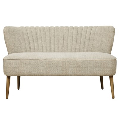 Mid-Century Modern Loveseat Sofa Oatmeal Beige - HomeFare
