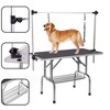 Folding Pet Grooming Table With Stainless Steel Legs Adjustable Vertical Arms Rubber Top,Pet Foldable Grooming Table For Large Medium Small Dogs - 2 of 4