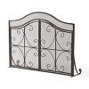 Dorothy Modern Single PanelIron Fire Screen Safety Screen Decorative Scroll Spark Guard Cover-Christopher Knight Home - 4 of 4