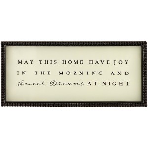 Northlight Joy and Sweet Dreams Framed Metal Wall Sign - 17.75" - 1 of 4