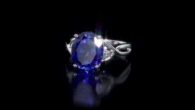 Diamond and Created Sapphire Ring, 2 of 5, play video