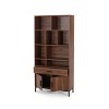 CAVINAS Bookcases for Living Room 4-Tier 31.5" W Storage Cabinet Bookcase with Iron Legs and Drawer, Cabinets for Office - 3 of 4