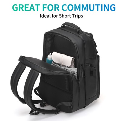 Unique Bargains Waterproof Expandable Business Backpacks with Laptop Compartment 18.9" x 13.8" Black — фото 2