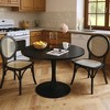 Hooseng Round Dining Table with MDF Table Top and Metal Base, Mid-Century Modern Dining Room Table for 2 - 4 Person - 2 of 4