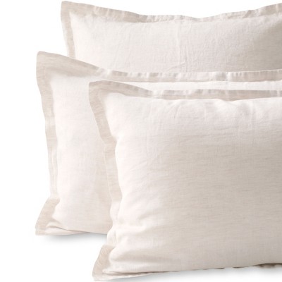 Garment Washed Flax Linen Chambray Breathable Pillow Sham